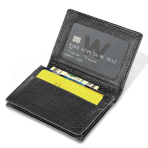 New Men's Genuine Leather Bifold ID Credit Card Money Holder Wallet Black Best Deals in USA.